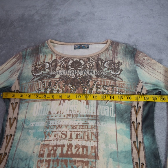 Y2K Vintage Vanilla Sugar Top Women Medium Studded Western Boho Grunge - Picture 6 of 12